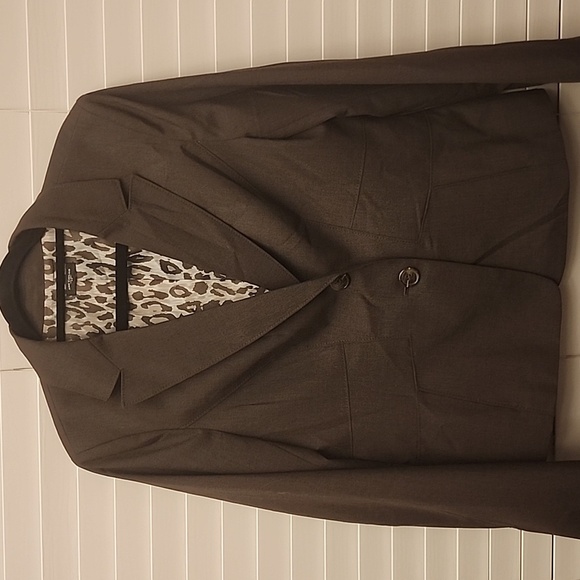 Dark Brown Ann Taylor Blazer sz 12 (large) - Picture 1 of 12